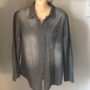 Gray Chambray Button Up